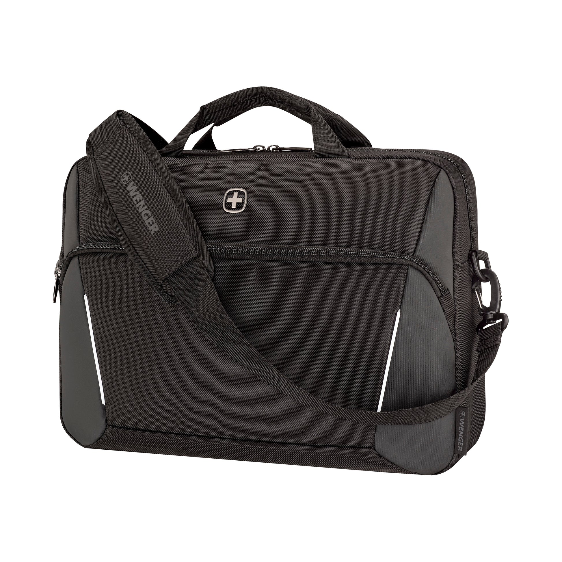 Wenger/SwissGear Wenger XE Compact Briefcase Notebook-Tasche bis 16" – Trolleyriemen, abnehmbarer Schulterriemen – Schwarz