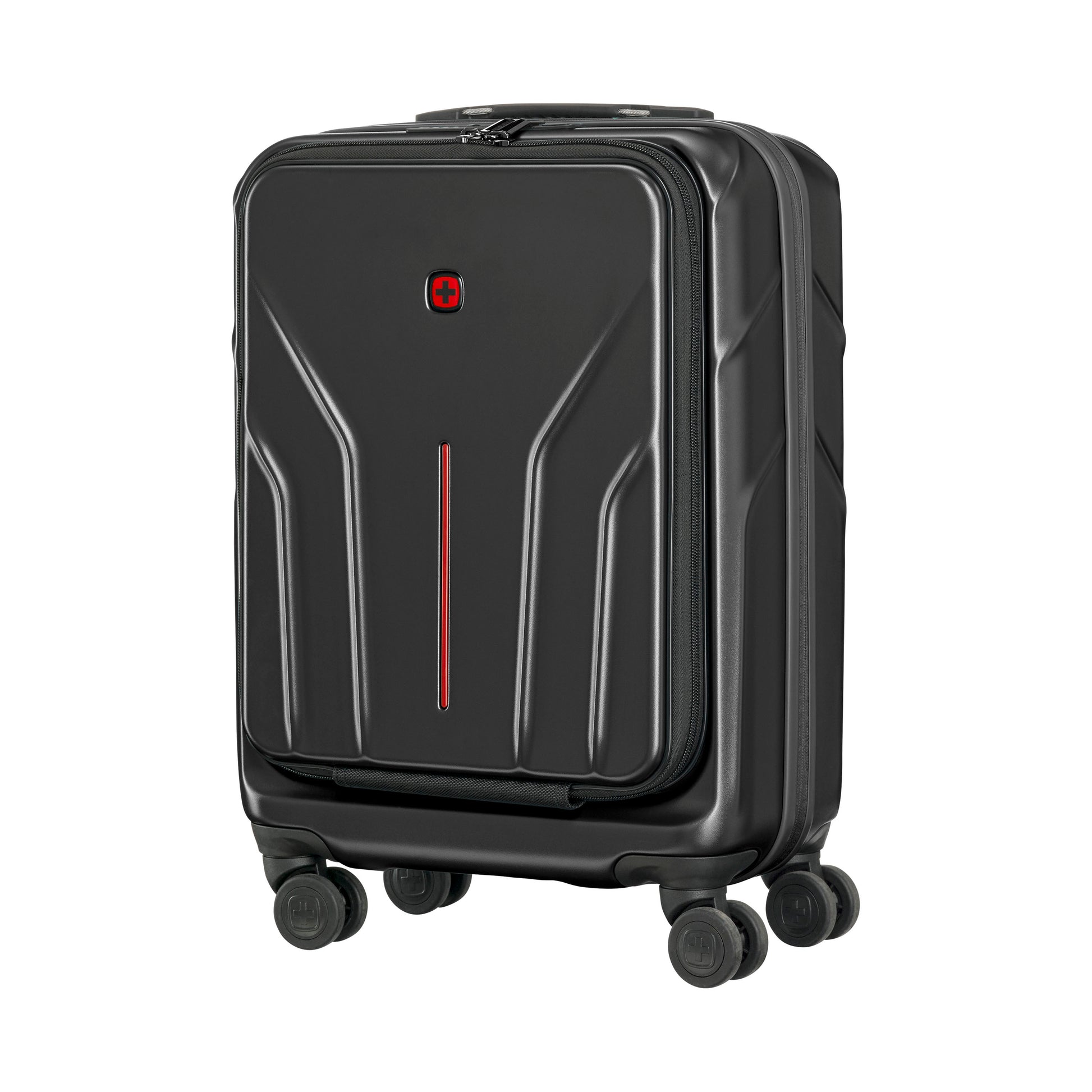 Wenger/SwissGear Wenger Amplix – Business-Trolley Hartschale 16", Handgepäck geeignet, TSA-Schloss, erweiterbar, Schwarz