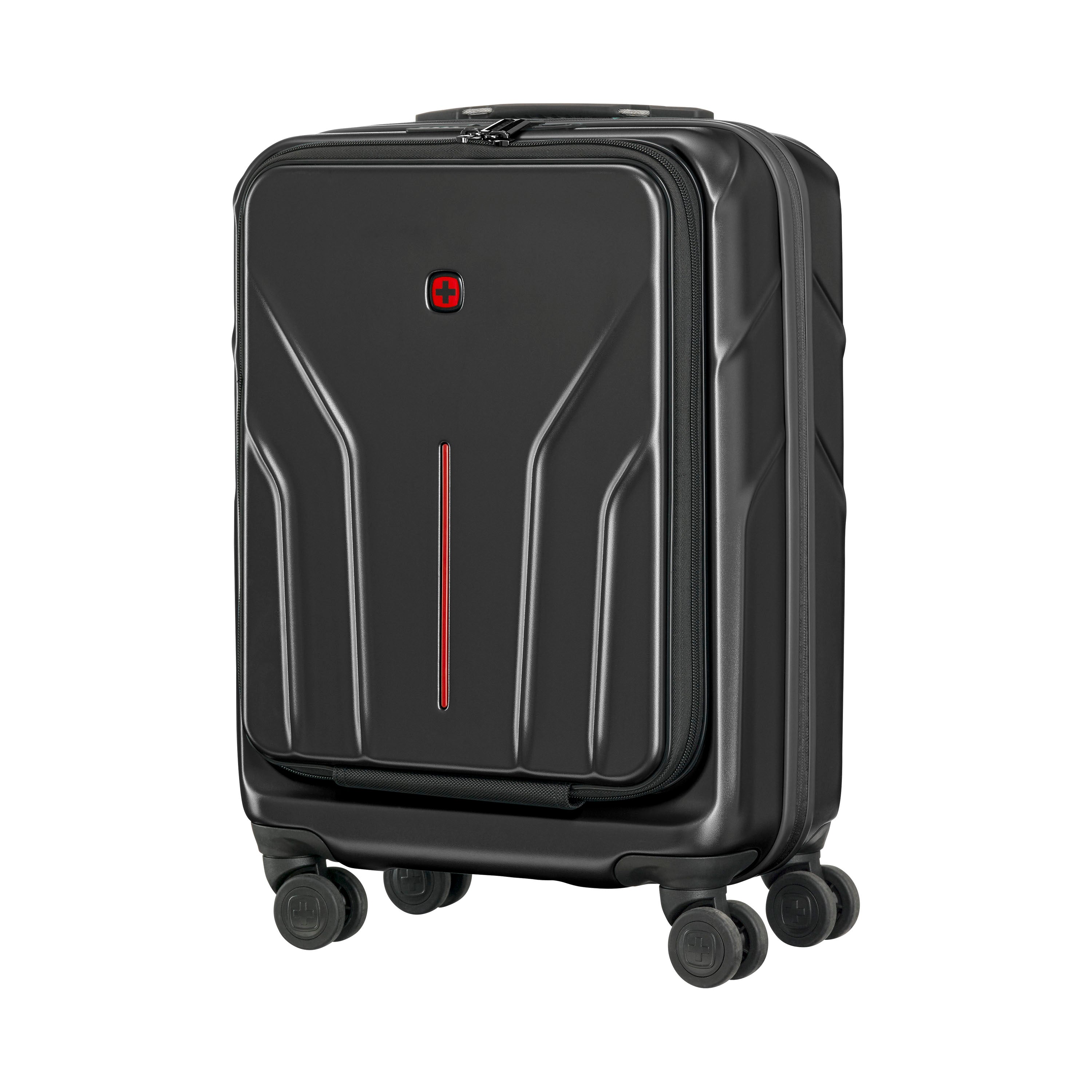 Wenger/SwissGear Wenger Amplix – Business-Trolley Hartschale 16", Handgepäck geeignet, TSA-Schloss, erweiterbar, Schwarz