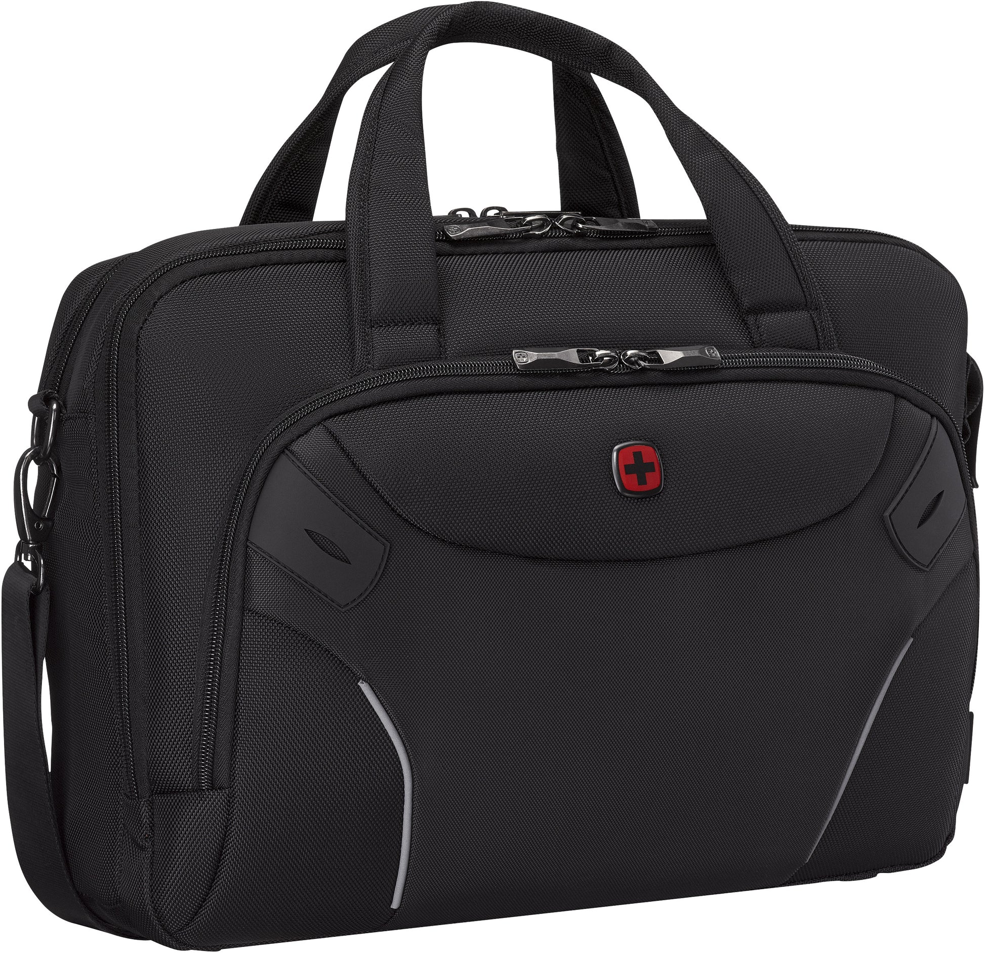Wenger/SwissGear Wenger Cosmic Brief Notebook-Tasche bis 16" – verstellbares Laptop-Fach – Schwarz