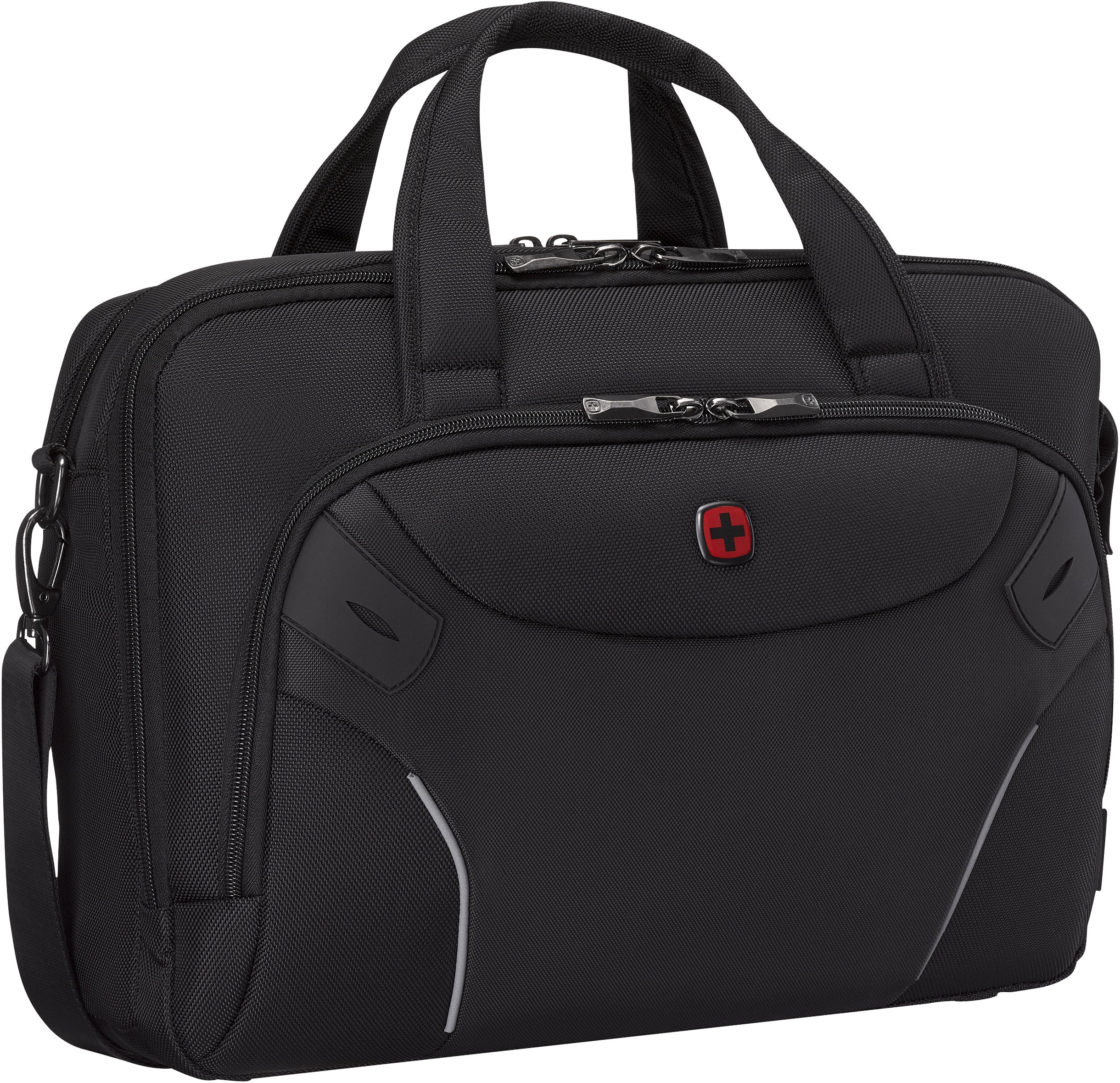 Wenger/SwissGear Wenger Cosmic Brief Notebook-Tasche bis 16" – verstellbares Laptop-Fach – Schwarz