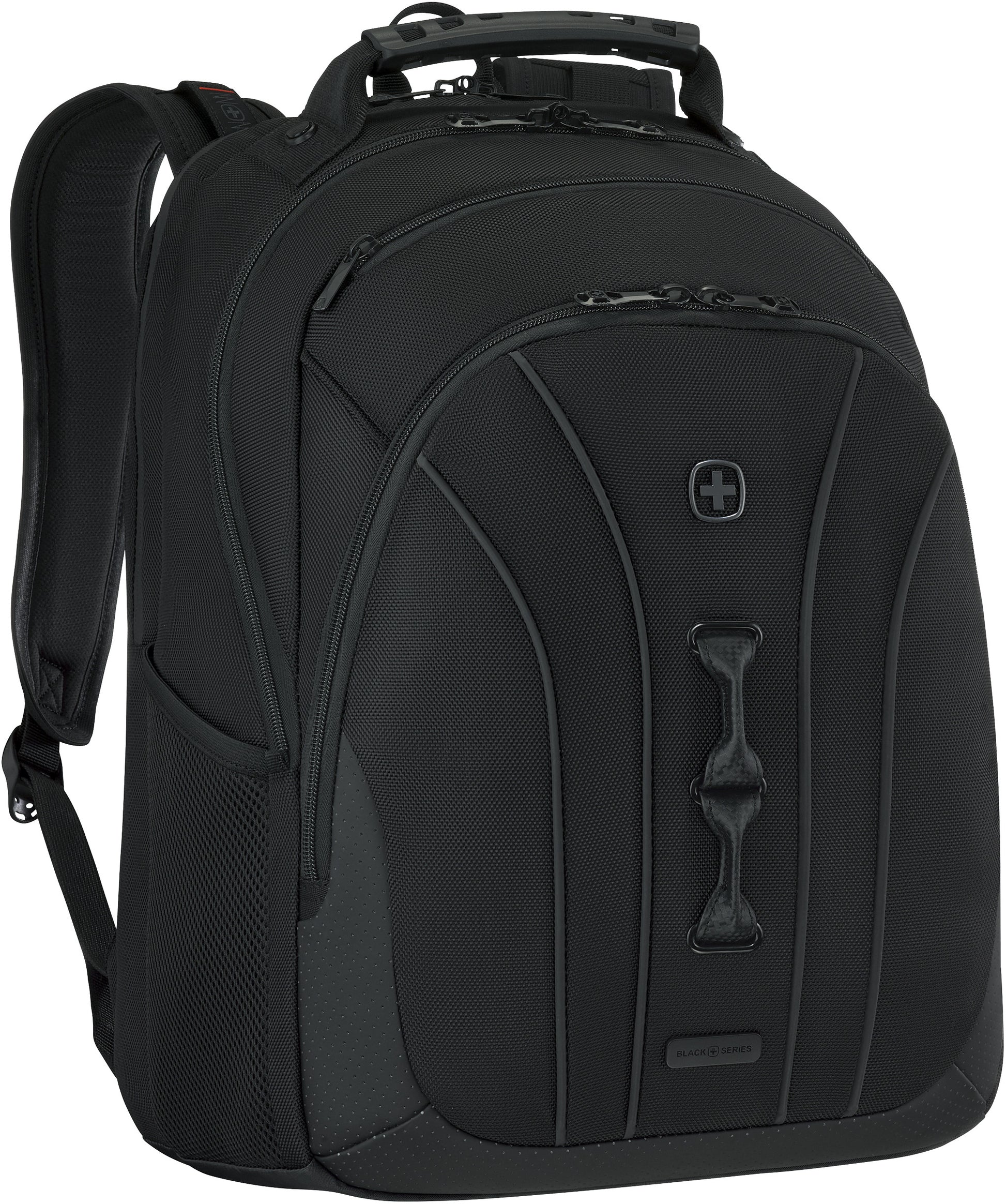 Wenger/SwissGear Wenger Legacy Black Series Notebook-Rucksack bis 16" – abschliessbar, Trolleyriemen – Schwarz