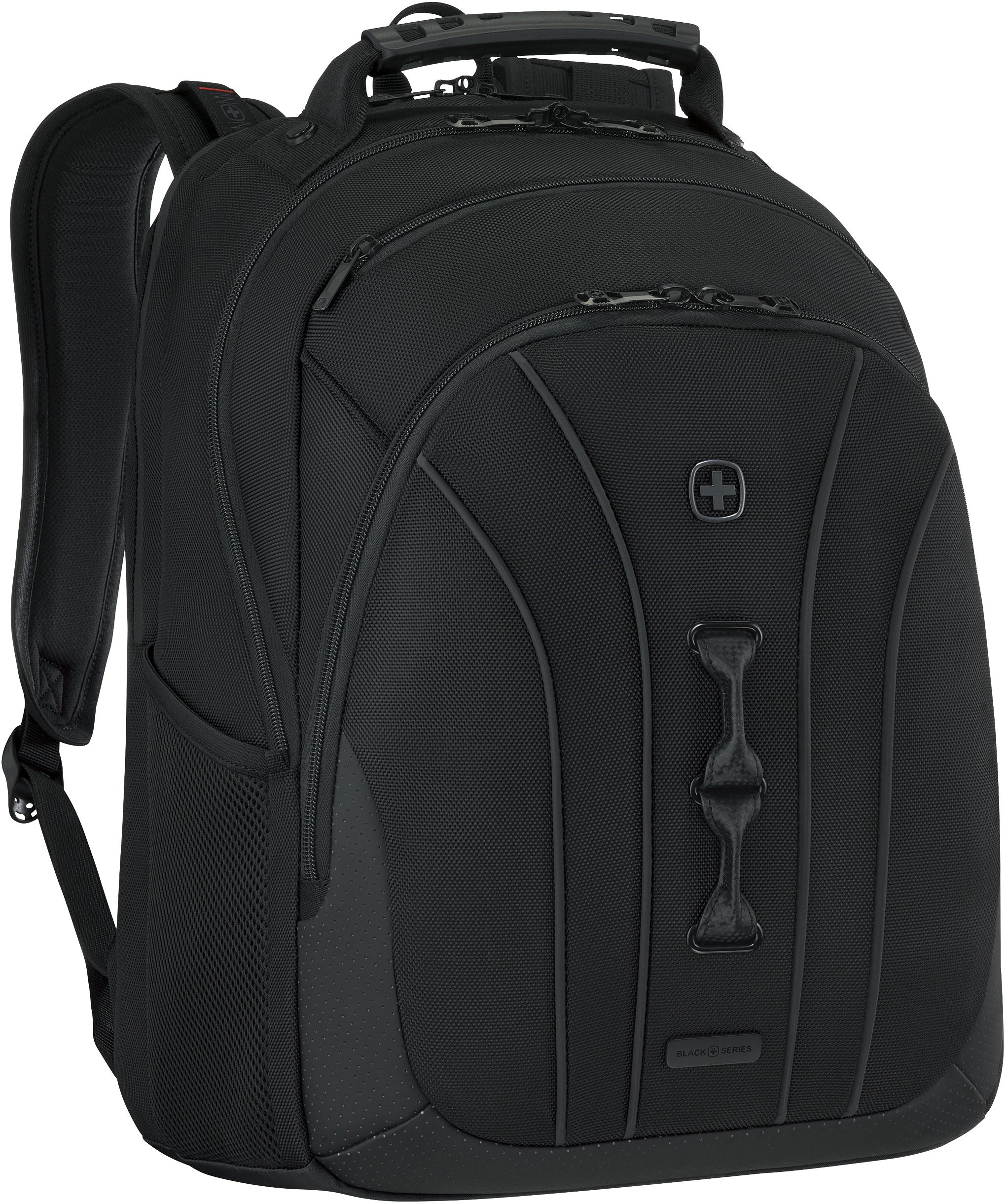 Wenger/SwissGear Wenger Legacy Black Series Notebook-Rucksack bis 16" – abschliessbar, Trolleyriemen – Schwarz