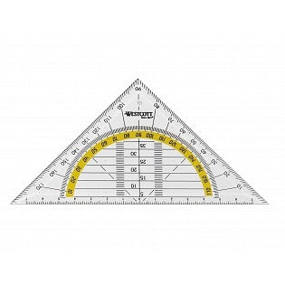 Westcott Geodreieck, 17,5 cm – mit Tuschnoppen