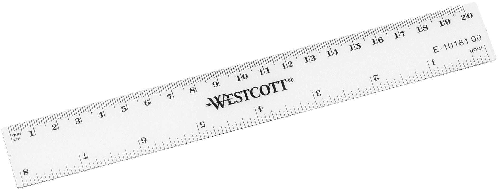 Westcott Lineal – Kunststoff – 15,4 cm – flexibel – Skala cm/"