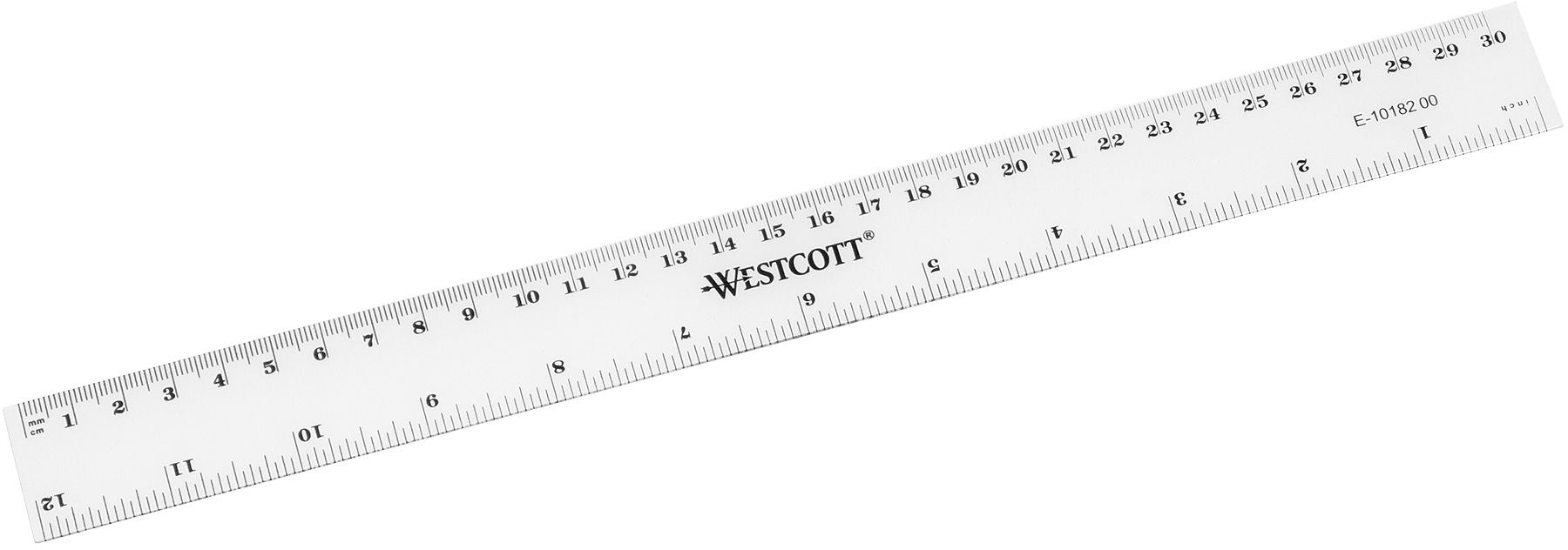 Westcott Lineal – Kunststoff – 31,2 cm – flexibel – Skala cm/"
