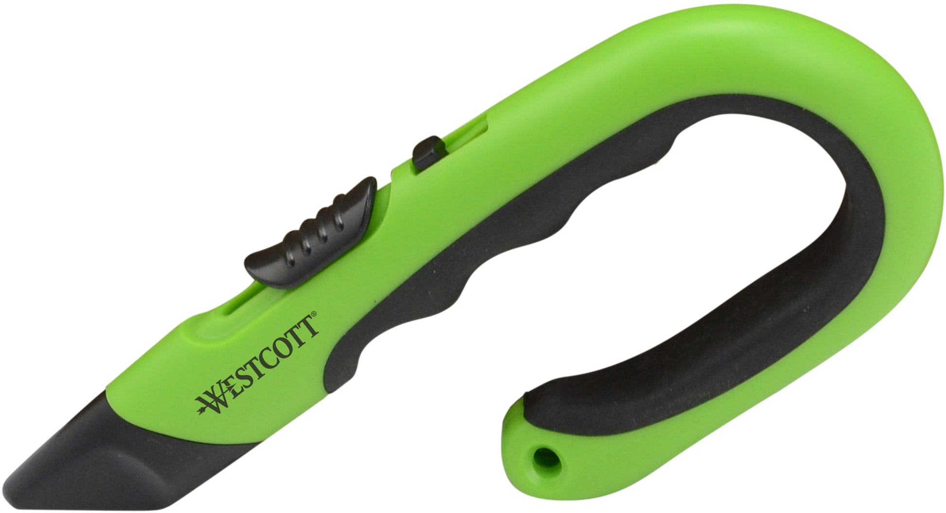 Westcott E-1647600 – Sicherheitsmesser, Keramik, automatischer Klingeneinzug, grün