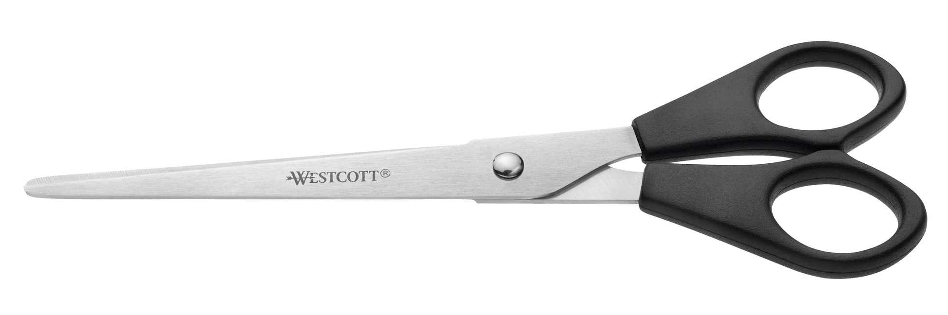 Westcott Schere 17,1 cm, für Rechtshänder – Edelstahl, ergonomische Kunststoffgriffe, schwarz