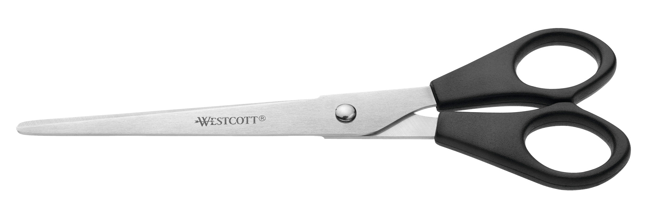 Westcott Schere 17,1 cm, für Rechtshänder – Edelstahl, ergonomische Kunststoffgriffe, schwarz