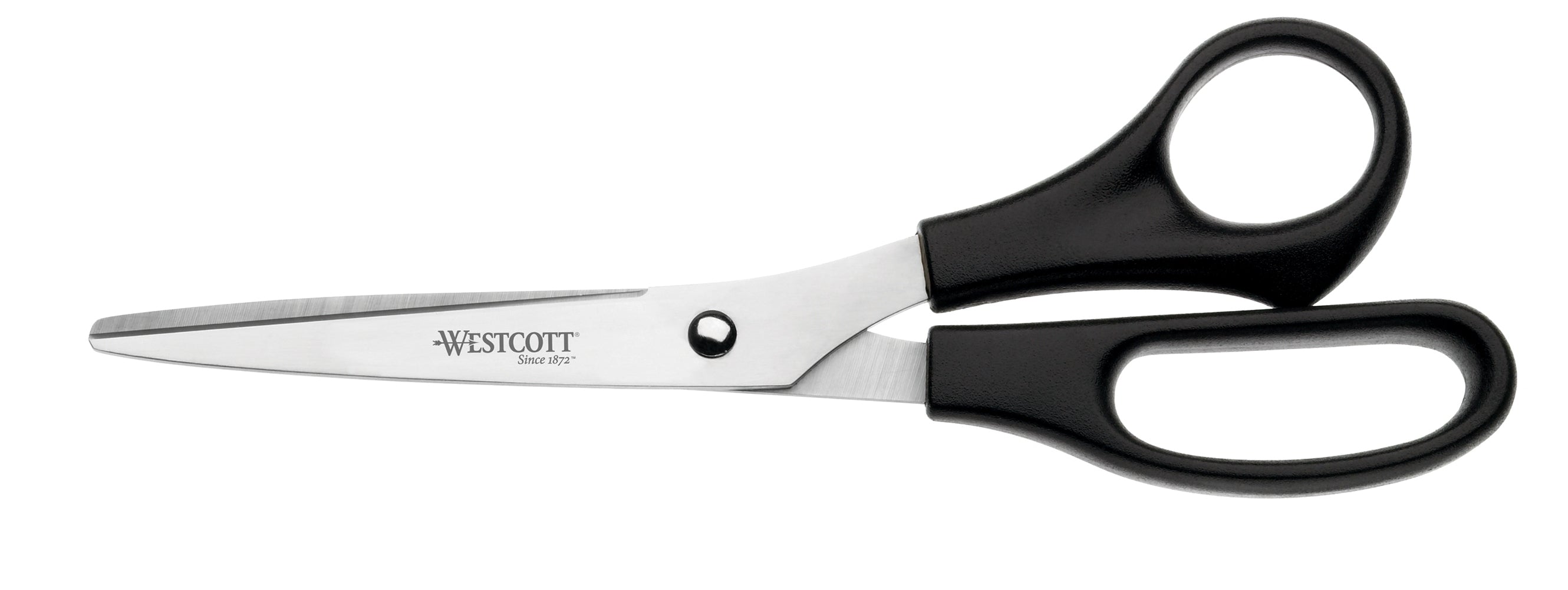 Westcott Schere 21,0 cm, für Rechtshänder – Edelstahl, ergonomischer Griff, schwarz
