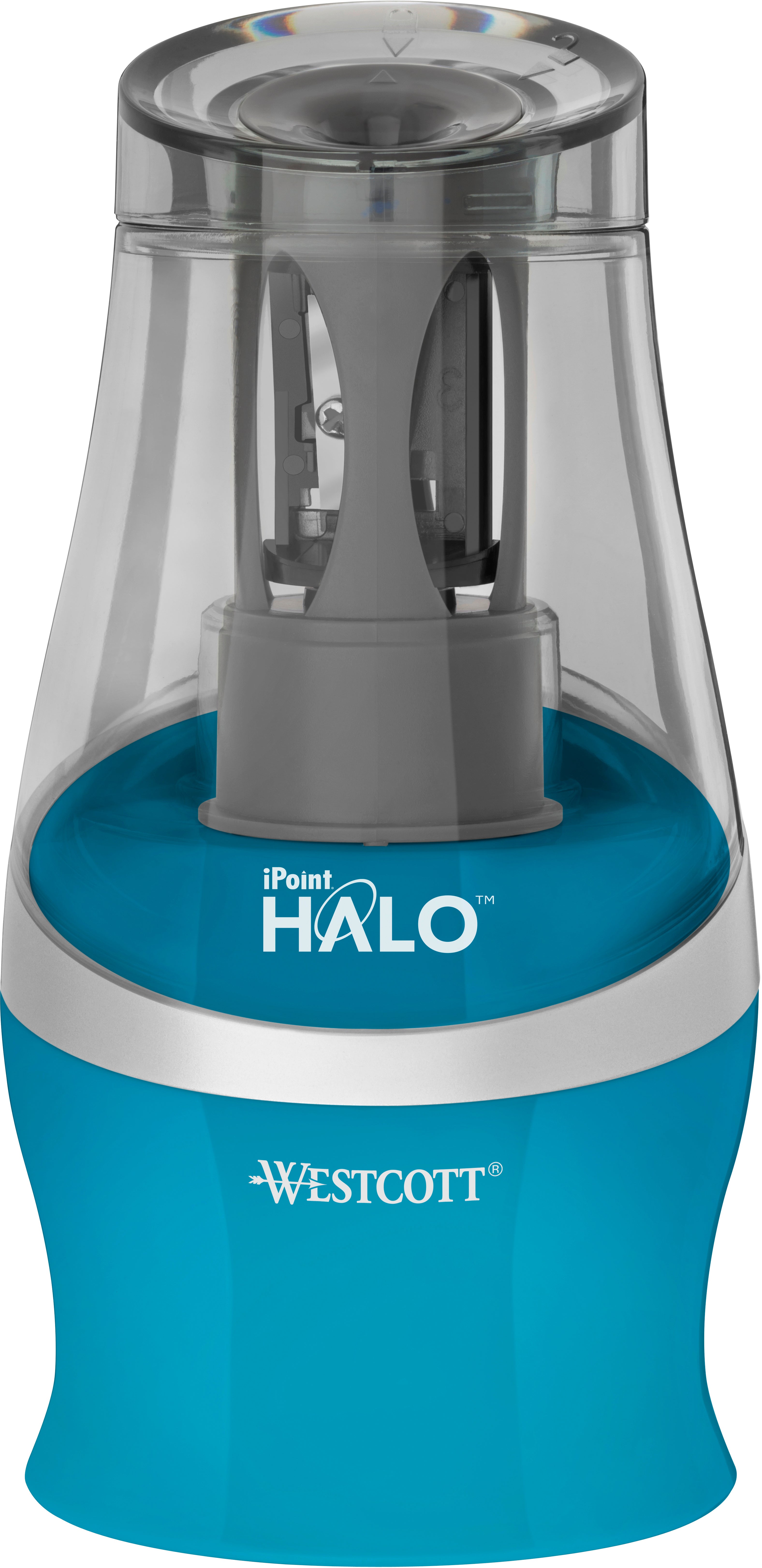 Westcott iPoint Halo E-5505300 Elektro-Spitzmaschine – für Ø bis 8 mm – batteriebetrieben (4×AA) – türkis