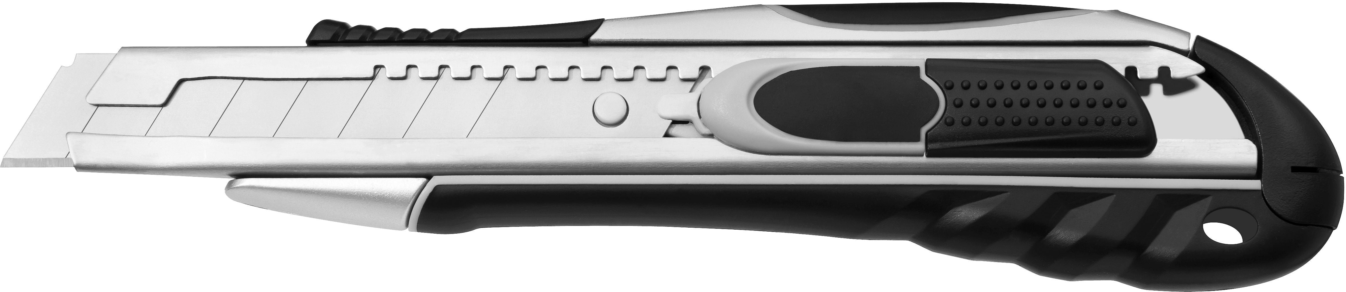 Westcott Duo Safety E-8403100 – Sicherheitsmesser 18 mm, automatischer Klingenrückzug, schwarz/silber