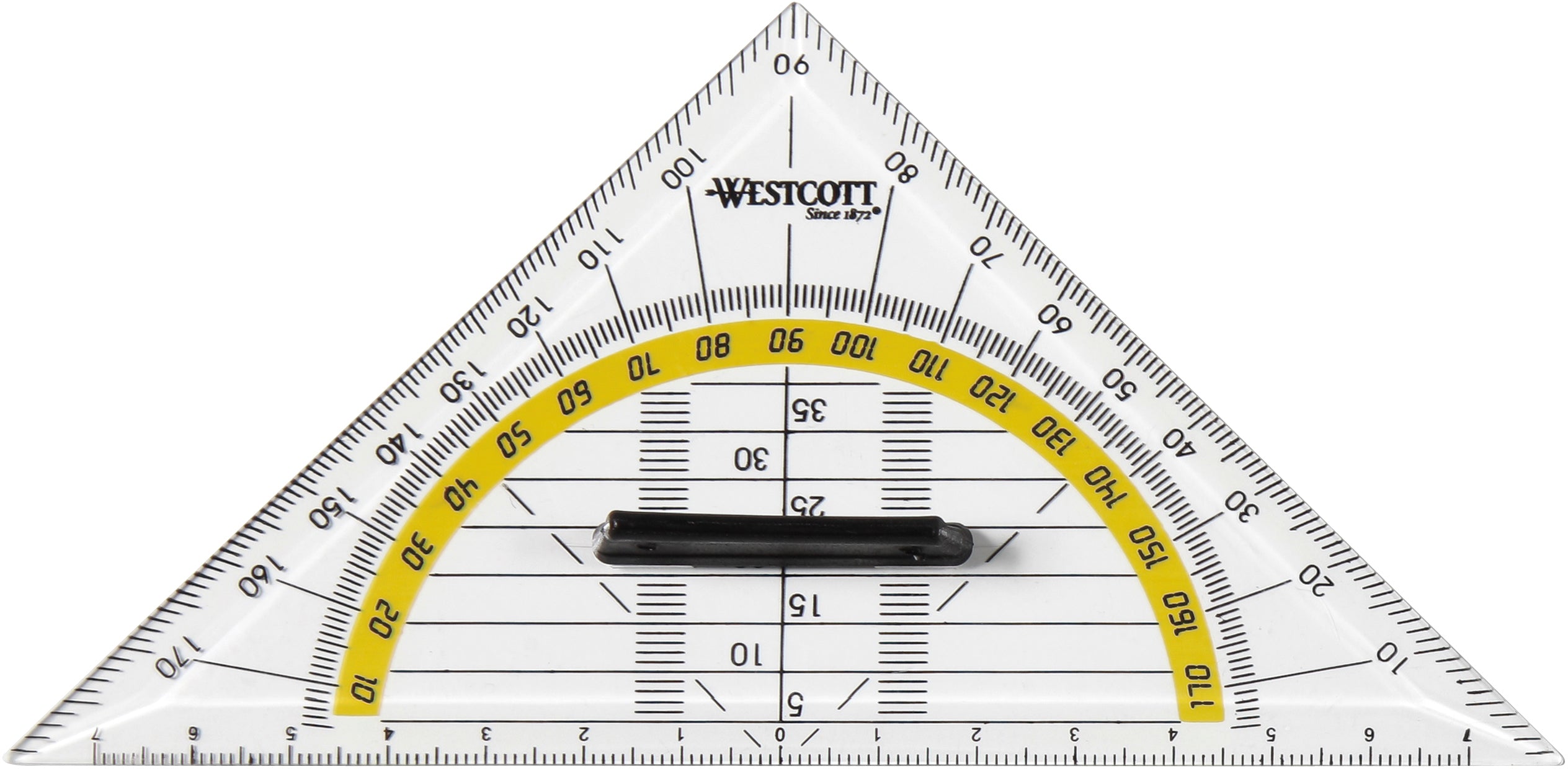 Westcott Geodreieck, 15,4 cm – mit abnehmbarem Griff