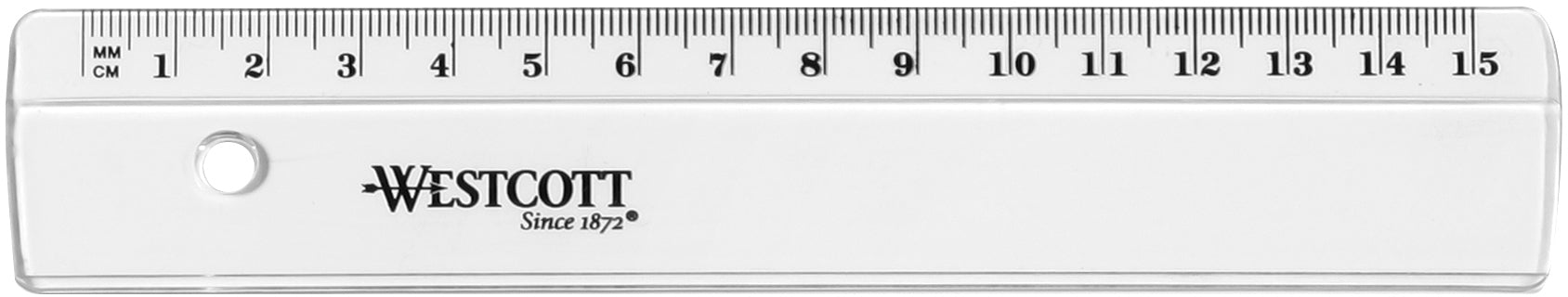 Westcott Lineal – Kunststoff – 4,2 cm – flexibel, Aufhängeloch