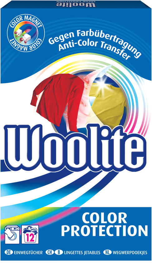 Woolite Farbfangtücher für bunte, weisse und dunkle Wäsche Farbschutz – 12 Tücher