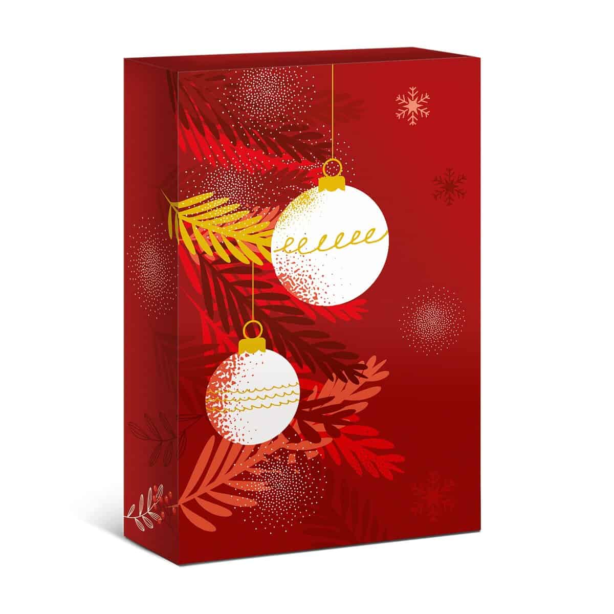 Brieger Weinpräsentkarton Weihnachtszauber – Innenmass 236 × 360 × 82 mm – für 3 Flaschen