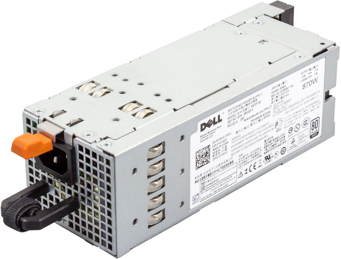DELL Netzteil – 870 W – für PowerEdge R710, PowerEdge T610, PowerVault NX3000 und andere