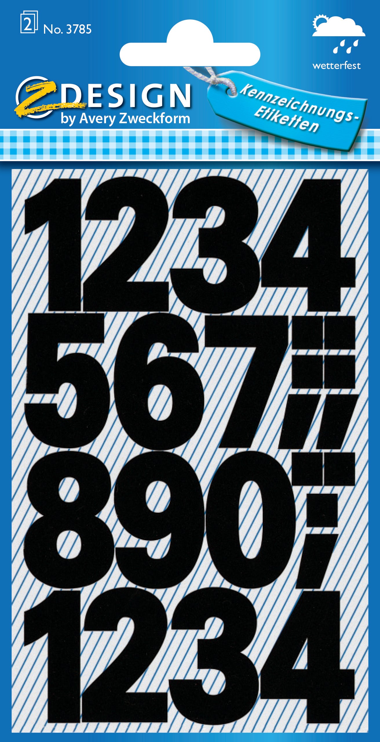 Z-design Univ. Bold Klebebuchstaben – 25 mm – schwarz