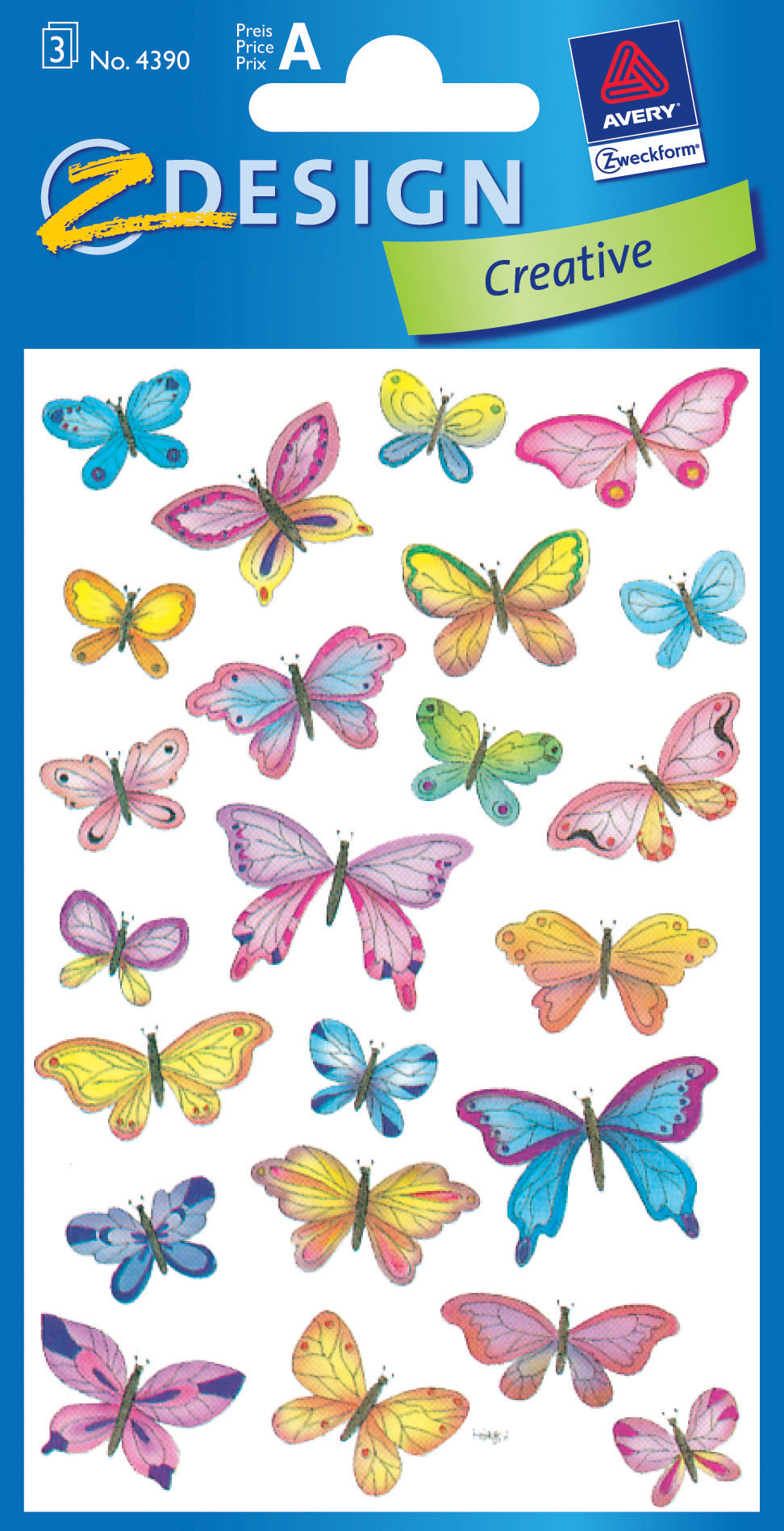 Z-design Sticker, Schmetterlinge, 80 × 160 mm