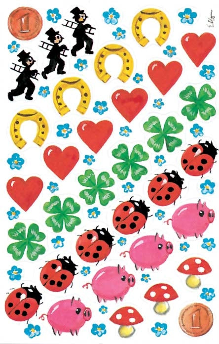 Z-design Sticker, Glückssymbole, 84 × 160 mm