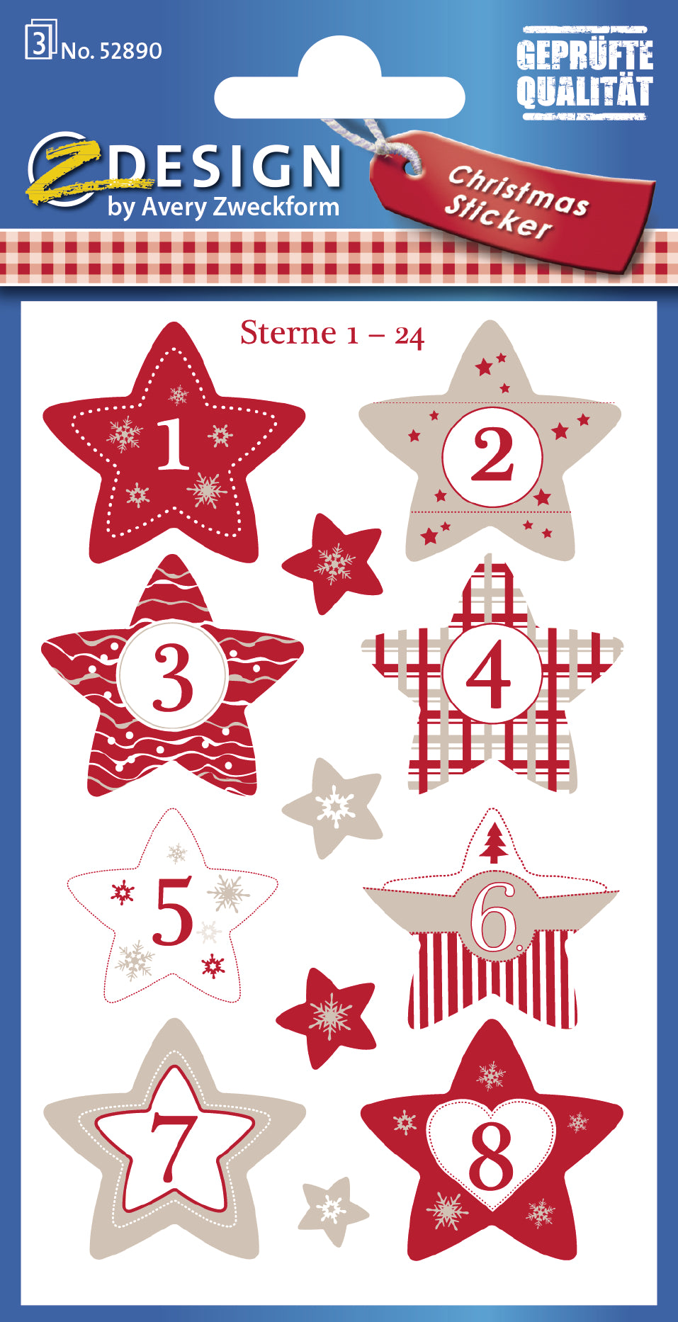 Z-design Sticker, Weihnachten, Sterne, glänzend, 158 mm × 82 mm