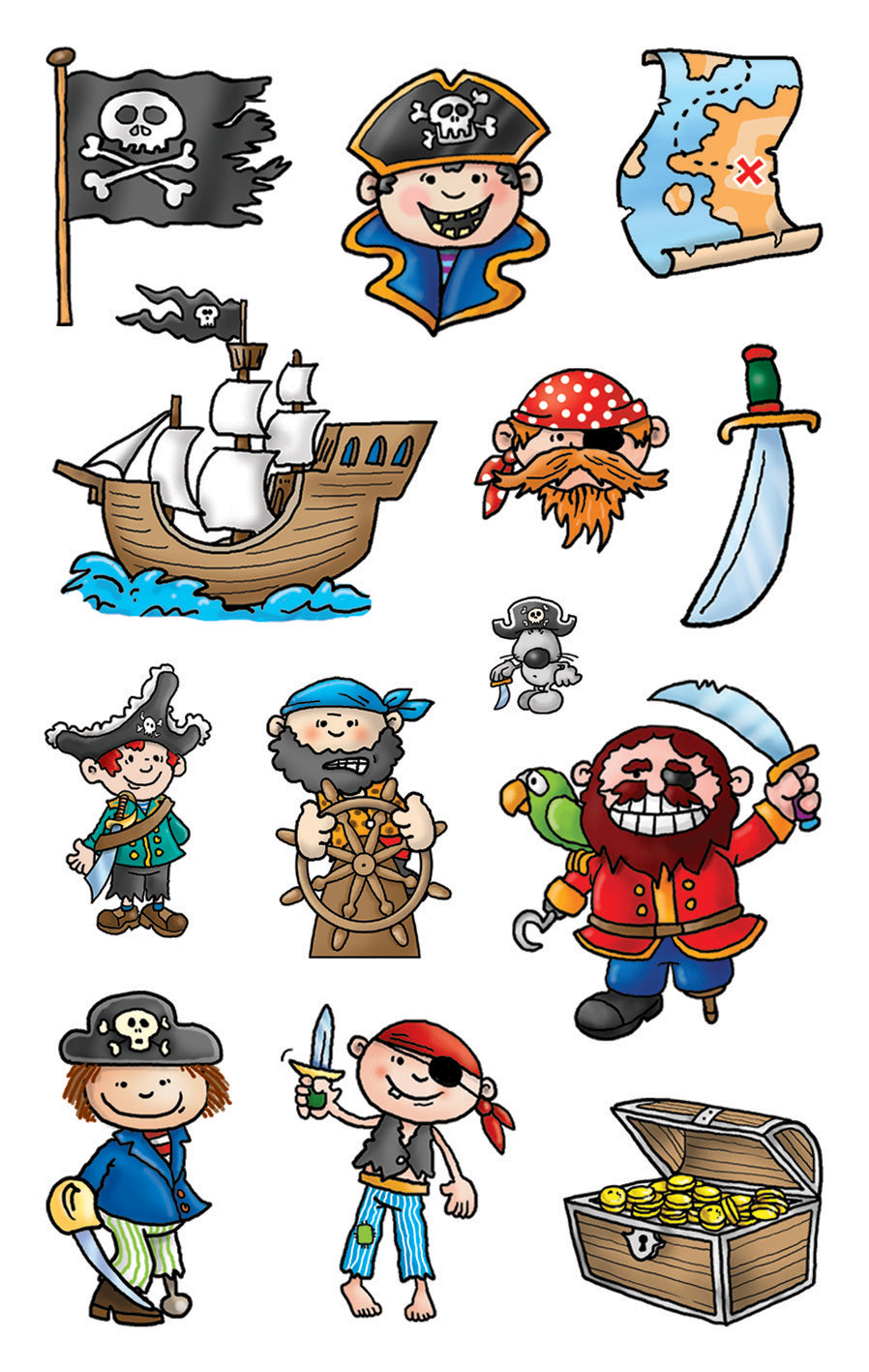 Z-design Sticker, Piraten, 79 mm × 158 mm