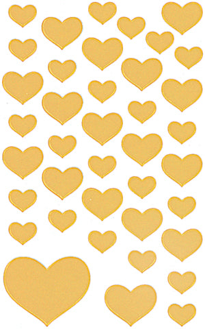 Z-design Sticker, Herzen, glänzend gold, 84 × 160 mm