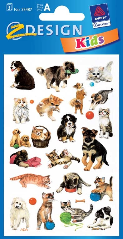 Z-design Sticker, Hunde/Katzen, 3 Stk, 82 × 157 mm