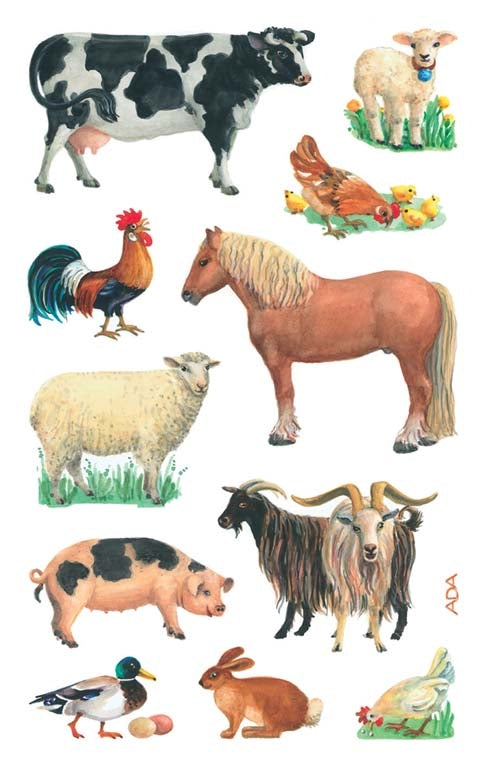 Z-Design – Sticker, Bauernhoftiere, 80 mm × 160 mm