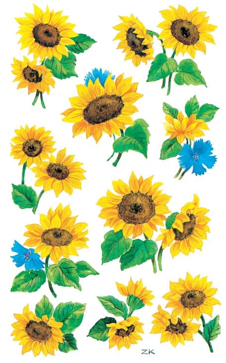 Z-design Sticker, Sonnenblumen, 85 mm × 160 mm