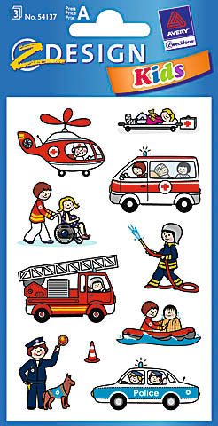 Z-Design – Sticker Kids, Rettung, 159 mm × 85 mm