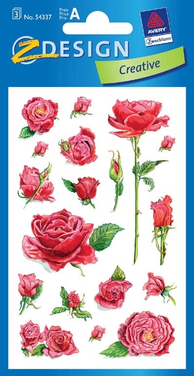 Z-design Sticker, Rosen, 81 × 160 mm