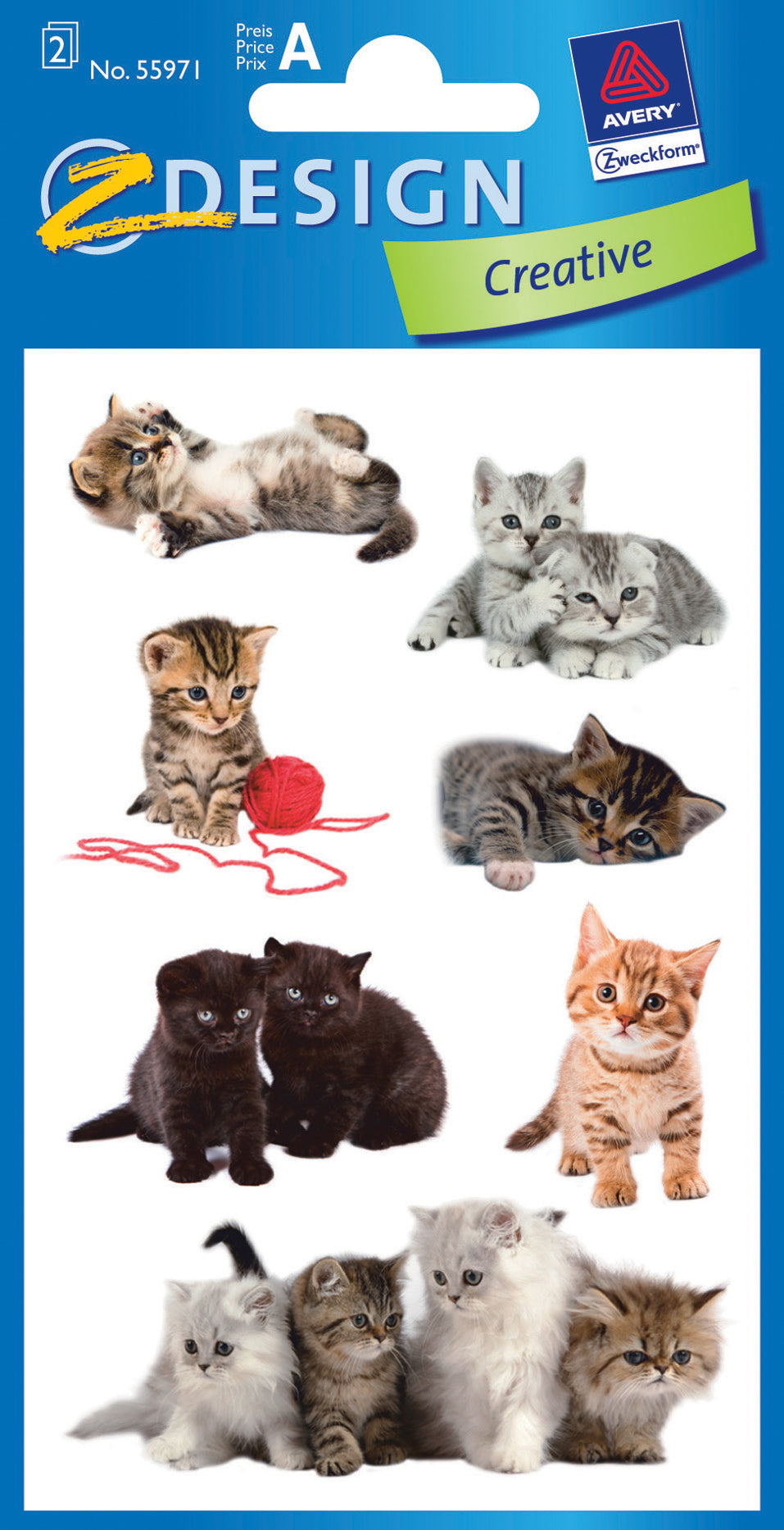 Z-design Sticker, Katzenkinder, 81 × 158 mm