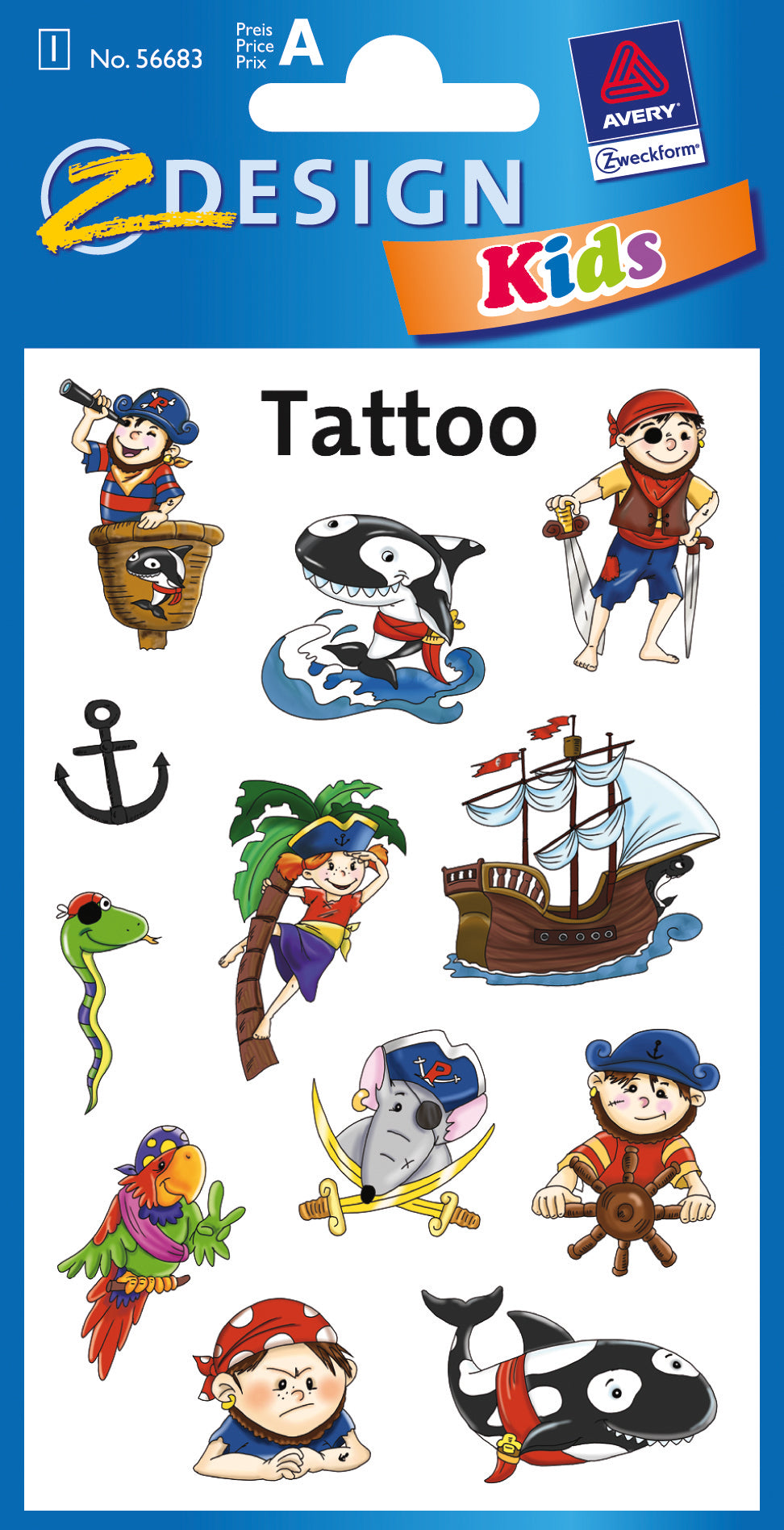 Z-design Tattoo-Set Piraten
