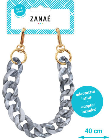 Zanaé Phone Wristlace Turtle Grau – Smartphone-Trageband mit Universaladapter für alle Smartphones