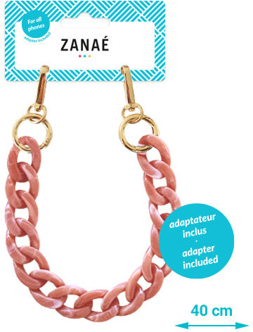 Zanaé Phone Wristlace Schildpatt 17174 – Smartphone-Trageband – für alle Smartphones – Pink