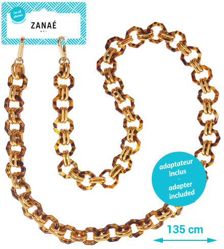 Zanaé Golden Globe 17411 – Trageband/Schlaufe – inkl. Universaladapter, für alle Smartphones