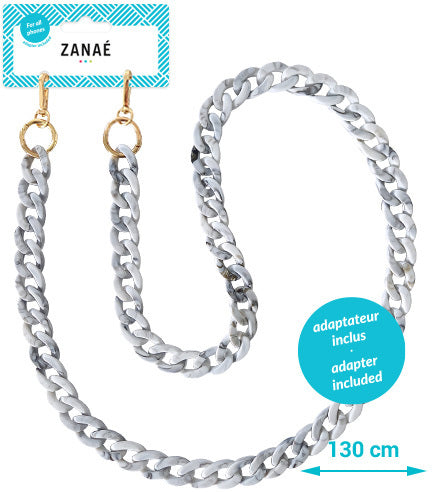 Zanaé Phone Necklace Turtle 17441 – Smartphone-Trageband – für alle Smartphones – Grau