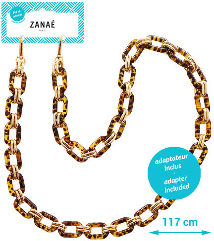 Zanaé Phone Wristlace Golden Stone 17448 – Smartphone-Trageband – Leopard/Gold