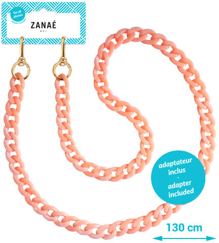 Zanaé Phone Necklace Coral 17467 – Smartphone-Trageband – für alle Smartphones – Pfirsich
