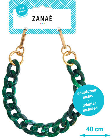 Zanaé Phone Wristlace Jade 17468 Mineral Spring – Smartphone-Trageband – für alle Smartphones – Grün