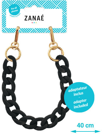 Zanaé Phone Wristlace Carbone Smart 17548 – Smartphone-Trageband – für alle Smartphones – Schwarz