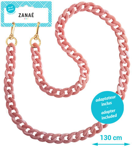 Zanaé Phone Necklace 17669 – Trageband/Schlaufe – mit Universaladapter, für alle Smartphones – Schildpatt