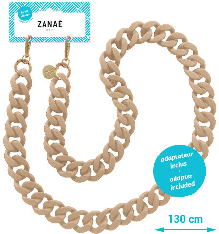 Zanaé Phone Necklace Canadian Hut 18317 – Trageband/Schlaufe – mit Universaladapter – Beige