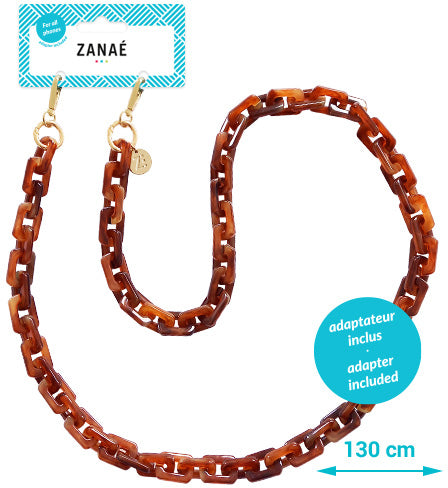 Zanaé Phone Necklace 18321 – Smartphone-Trageband – inkl. Adapter, für alle Smartphones – Caramel
