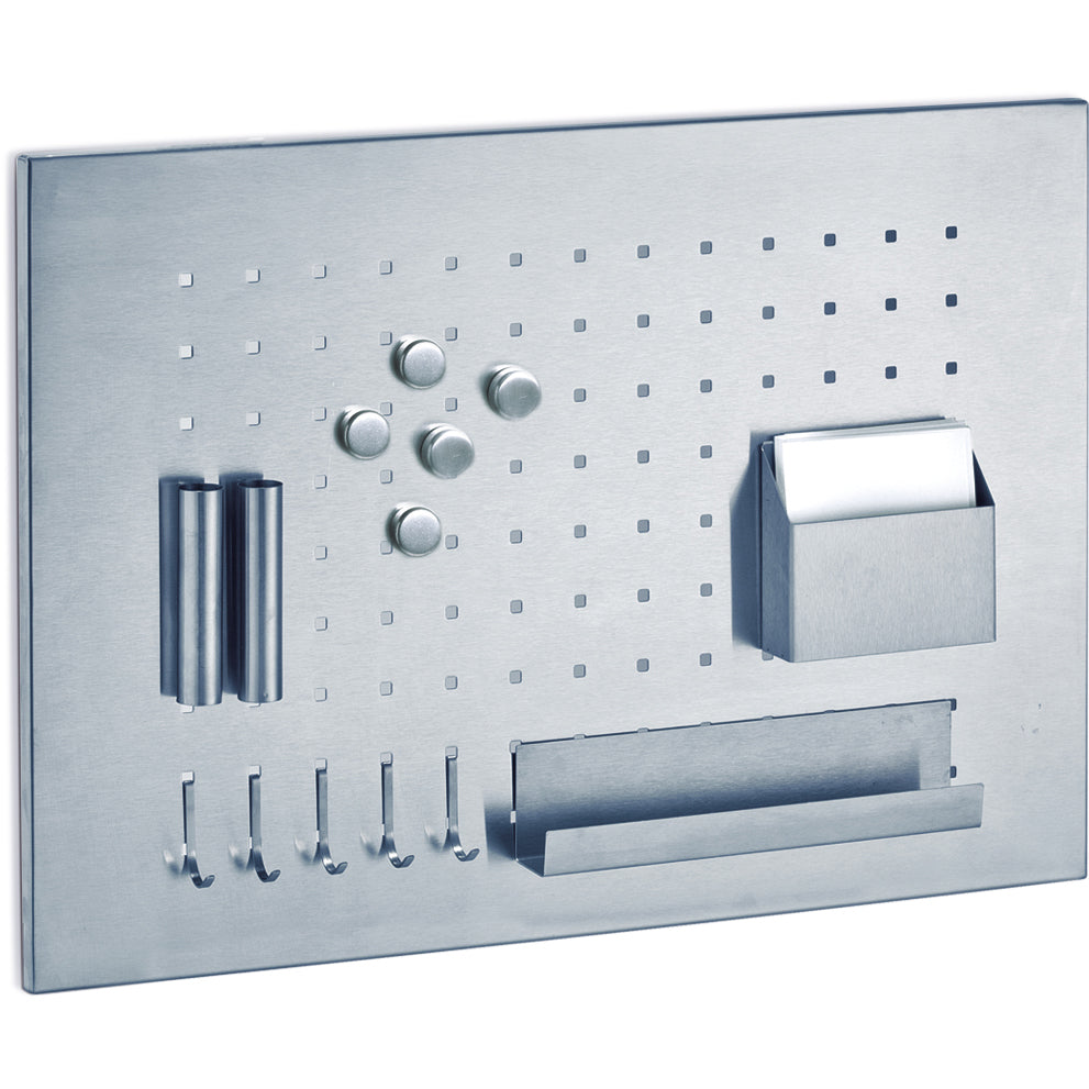 Zeller 11125 Memoboard – 51,2 × 36 cm, silber, Edelstahl