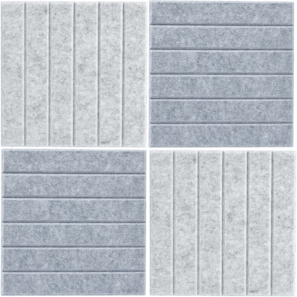 Zeller Filztafel – 30,5 × 30,5 cm – Hellgrau/Dunkelgrau