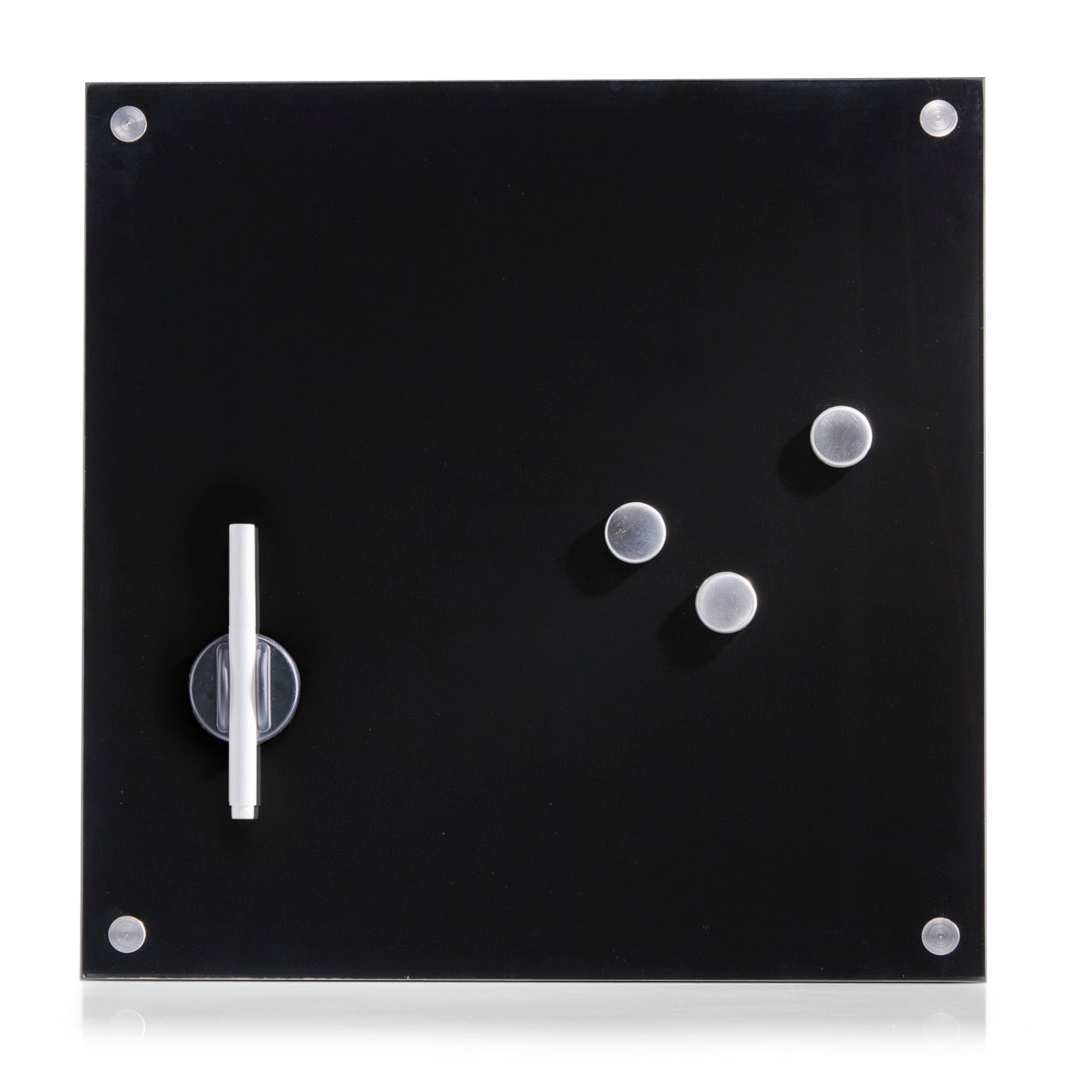 Zeller Glasboard – Schwarz, magnetisch – 46,8 × 46,8 cm