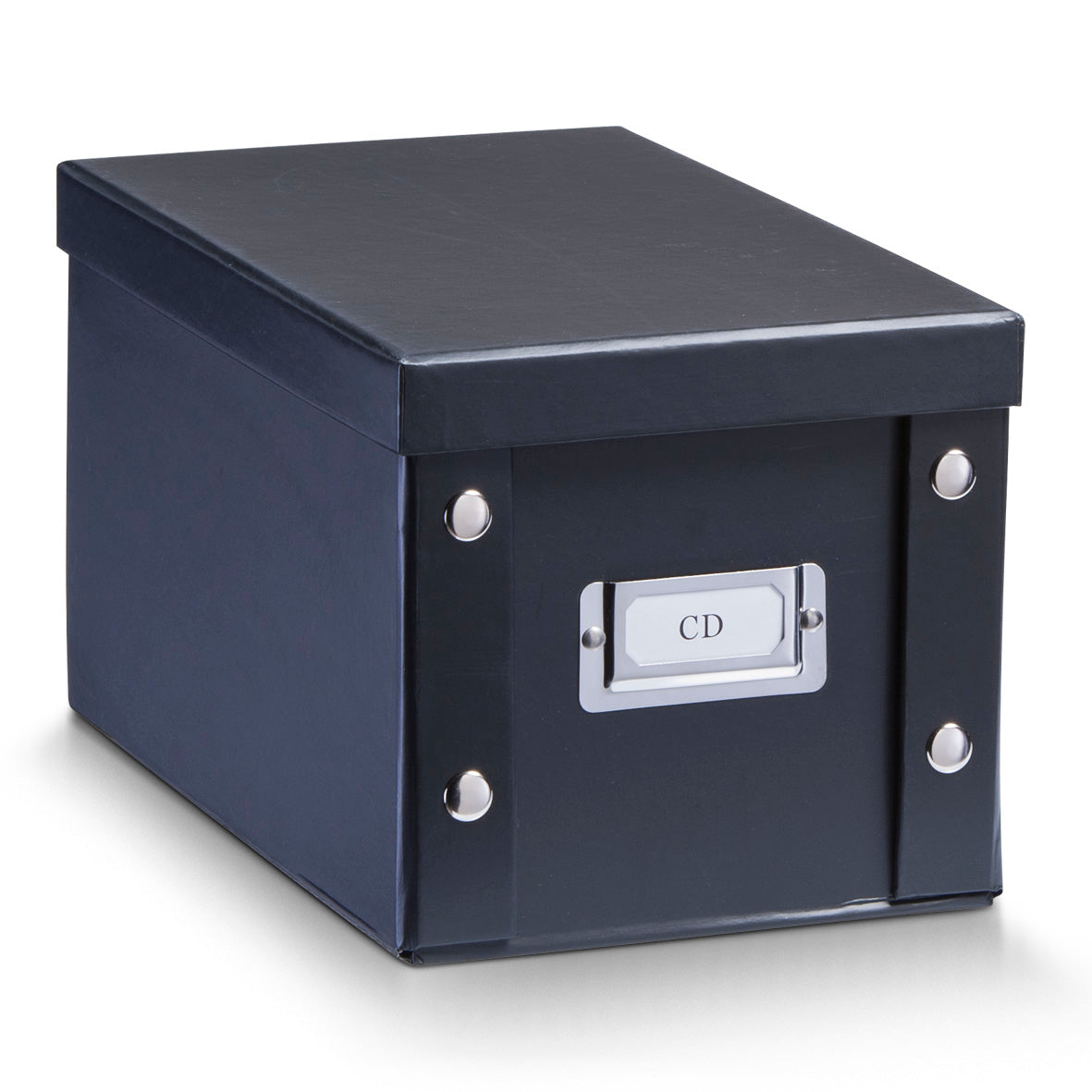 Zeller CD-/DVD-Aufbewahrung für 20 CDs – B 175 × H 35 × T 335 mm, faltbar, mit Beschriftungsfeld, schwarz, Karton