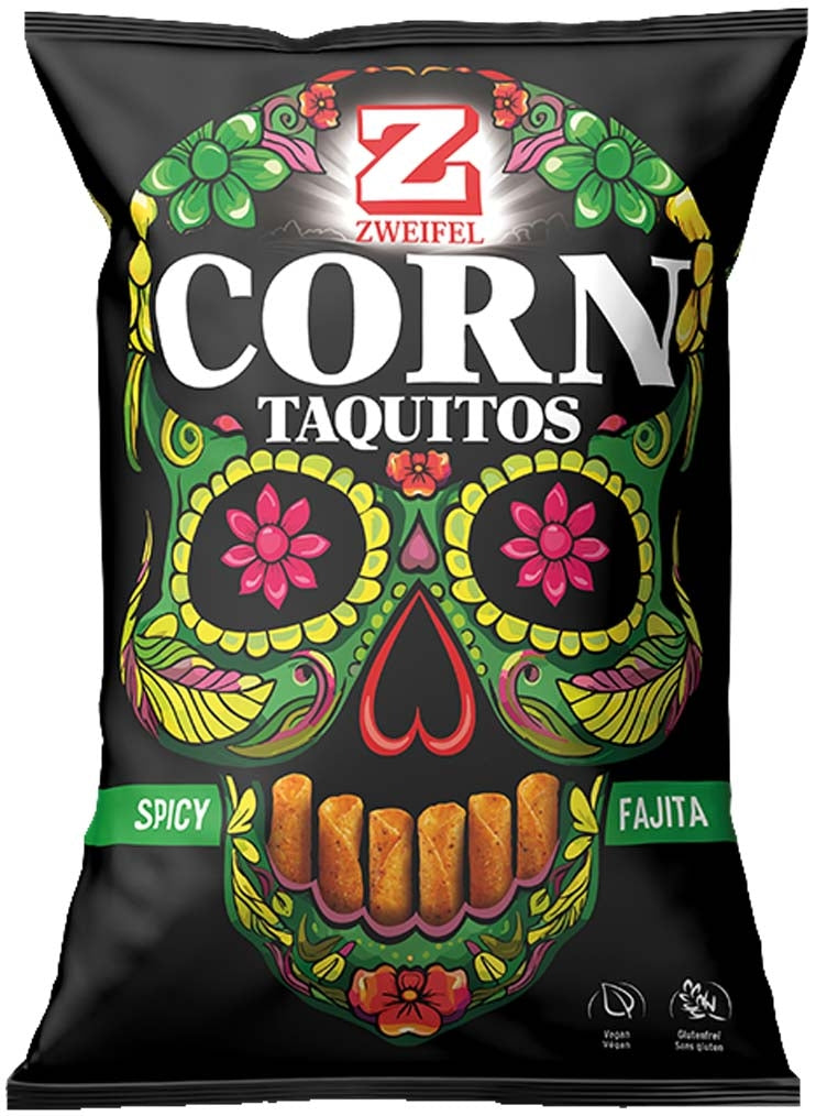 Zweifel Taquitos Chips – Spicy Fajita, glutenfrei, vegan – 125 g